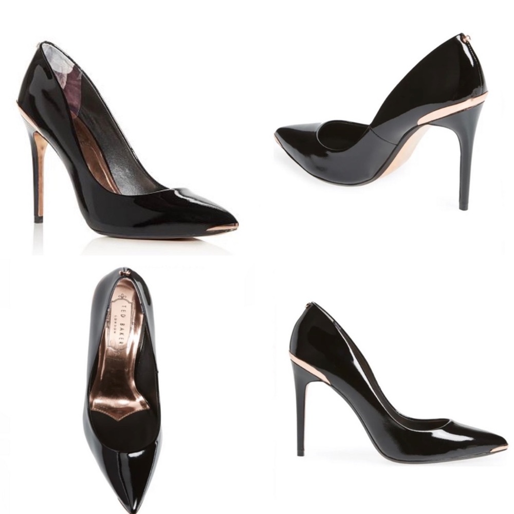 Ted Baker London Izibela Stiletto Blk 37, Approx 3” heel.